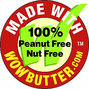 Made with 100 percent peanut and nut free graphic